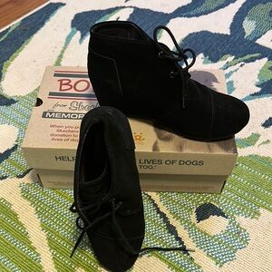 Black Wedge Ankle Boots